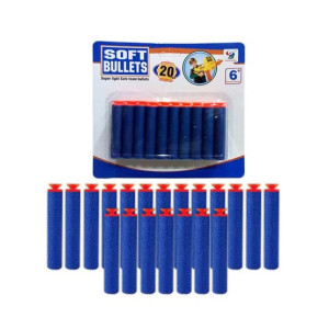 Soft Dart Stick-On Foam Nerf Refill Bullets 20 pcs Blue (PX-10509) Soft Dart Stick-On Foam Nerf Refill Bullets 20 pcs Blue (PX-10509)