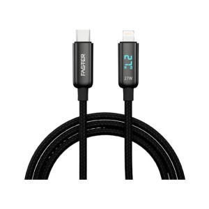 Faster Vl-50 27W USB-C To Lightning Cable Black