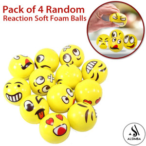 Alsimba Pack of 4 Soft Foam Emoji Balls for Kids – Random Designs (AS-0062) Alsimba Pack of 4 Soft Foam Emoji Balls for Kids – Random Designs (AS-0062)