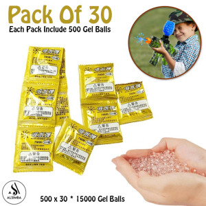 Alsimba 15000 Pcs Gel Balls For Gel Blasters Toygun Pack of 30 (AS-0098)