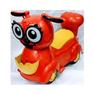 Easy Shop Cartoon Shape Light and Music Push and Pull Car Red Easy Shop Cartoon Shape Light and Music Push and Pull Car Red