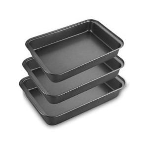 Easy Shop Baking Pan Non-Stick Sheet Tray - Pack of 3Pcs Easy Shop Baking Pan Non-Stick Sheet Tray - Pack of 3Pcs