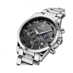 Benyar Chronograph Exclusive Men's Watch Silver (BY-1200) Benyar Chronograph Exclusive Men's Watch Silver (BY-1200)