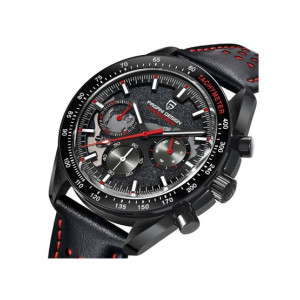 Benyar PD Leather Chronometer Watch For Men Black (PD-1779-3)