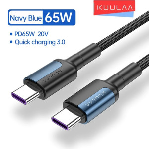 Kuulaa 65W USB Type-C Fast Charging Cable 1M Blue Kuulaa 65W USB Type-C Fast Charging Cable 1M Blue