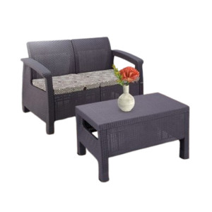 Boss Double Seater Sofa with Cushions And Table (BP-373) Boss Double Seater Sofa with Cushions And Table (BP-373)