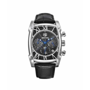 Benyar Square Edition Watch For Men Black (BY-1020)