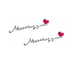 G-Mart Red Heart Flower Temporary Tattoo Sticker G-Mart Red Heart Flower Temporary Tattoo Sticker