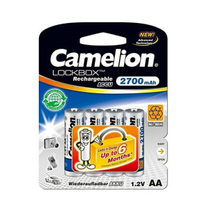 Camelion 2700mAh Rechargeable Battery Pack of 4 Camelion 2700mAh Rechargeable Battery Pack of 4