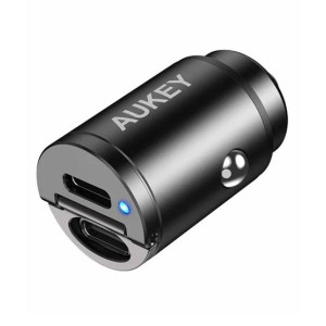 Aukey Dual Port USB-C 30W PD Car Charger (CC-A4) Aukey Dual Port USB-C 30W PD Car Charger (CC-A4)