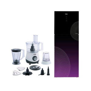 Haier Digital Inverter Freezer-On-Top Refrigerator 14 Cu Ft Purple (HRF-438IA) With Free Super Asia Food Factory (FP-9090) Haier Digital Inverter Freezer-On-Top Refrigerator 14 Cu Ft Purple (HRF-438IA) With Free Super Asia Food Factory (FP-9090)