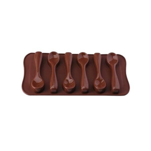 Promax Silicone Chocolate Spoons Mold 6 Cavity Promax Silicone Chocolate Spoons Mold 6 Cavity