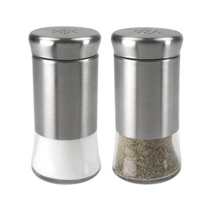 Promax Glass Salt And Pepper Shakers Salt Dispenser - 2 pieces Promax Glass Salt And Pepper Shakers Salt Dispenser - 2 pieces