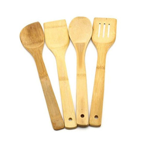 Promax Wooden Bamboo Utensils Set 4Pcs Promax Wooden Bamboo Utensils Set 4Pcs