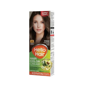 Golden Pearl Hello Hair Cream - Medium Brown 4 Golden Pearl Hello Hair Cream - Medium Brown 4