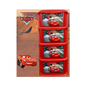 Easy Shop 4 Layer Plastic Storage Drawer Red Easy Shop 4 Layer Plastic Storage Drawer Red