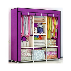 Easy Shop Rexzin Cloth Hanging Wardrobe Purple Easy Shop Rexzin Cloth Hanging Wardrobe Purple