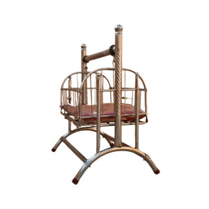 Easy Shop Royal Look Swing Bed With Soft Mattress For New Born Baby - Silver Chrome Easy Shop Royal Look Swing Bed With Soft Mattress For New Born Baby - Silver Chrome