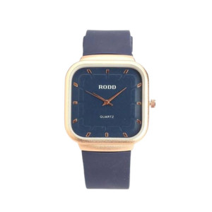 Easy Shop Rubber Strap Slim Metallic Case Watch Easy Shop Rubber Strap Slim Metallic Case Watch