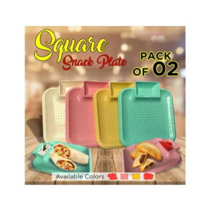 Easy Shop Square Shape Serving Plate - Pack Of 2