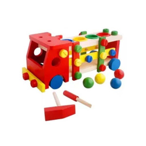 Easy Shop Wooden Truck Block Toddler Toy Easy Shop Wooden Truck Block Toddler Toy