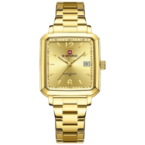 Naviforce Square Class Edition Watch For Women Golden (NF-9252g-1) Naviforce Square Class Edition Watch For Women Golden (NF-9252g-1)