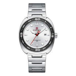 Naviforce Elite Calendar Watch For Men Silver (NF-9250-9) Naviforce Elite Calendar Watch For Men Silver (NF-9250-9)
