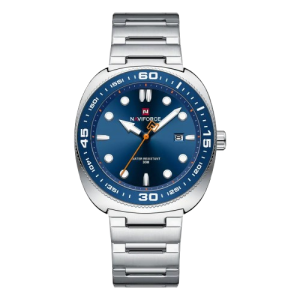 Naviforce Elite Calendar Watch For Men Silver (NF-9250-5)