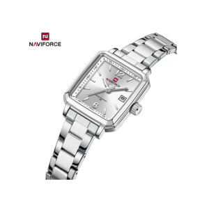 Naviforce Square Class Edition Watch For Women Silver (NF-9252l-7) Naviforce Square Class Edition Watch For Women Silver (NF-9252l-7)