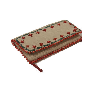 Khawateen Rozgar Cross Stitch Handmade Pouch Khawateen Rozgar Cross Stitch Handmade Pouch