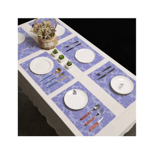 Maguari Luxurious Jacquard 6 Person Dining Table Mats Light Purple Maguari Luxurious Jacquard 6 Person Dining Table Mats Light Purple
