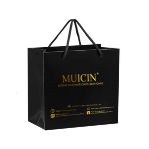 Muicin Printed Gift Paper Bag - Black Muicin Printed Gift Paper Bag - Black