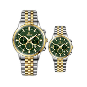 Timezone Navitimer Diver Watch For Men Two Tone Golden (TZ-1323L)-Green