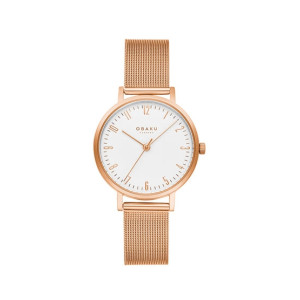 Obaku Brink Lille Rose Women's Watch Rose Gold (V248LXVIMV) Obaku Brink Lille Rose Women's Watch Rose Gold (V248LXVIMV)