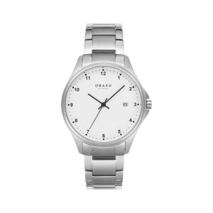Obaku Titanium Lille Titanlink Watch For Men's Grey (V272LDTWST) Obaku Titanium Lille Titanlink Watch For Men's Grey (V272LDTWST)