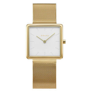 Obaku Kvadrat Watch For Women's Gold (V236LXGIMG) Obaku Kvadrat Watch For Women's Gold (V236LXGIMG)