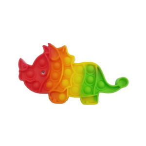 Planet X Pop Bubble Fidget Rainbow Rhinoceros Silicone Toy (PX-11121) Planet X Pop Bubble Fidget Rainbow Rhinoceros Silicone Toy (PX-11121)