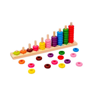 Planet X Wooden Counting Circles Multicolor (PX-9008)
