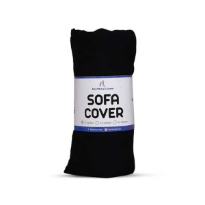 Rainbow Linen Sofa Cover Black (1 Seater) Rainbow Linen Sofa Cover Black (1 Seater)