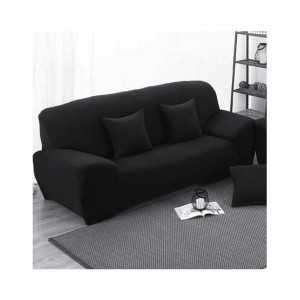 Rainbow Linen Sofa Cover Black (2 Seater) Rainbow Linen Sofa Cover Black (2 Seater)