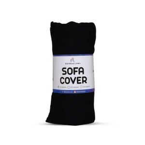 Rainbow Linen Sofa Cover Black (4 Seater) Rainbow Linen Sofa Cover Black (4 Seater)