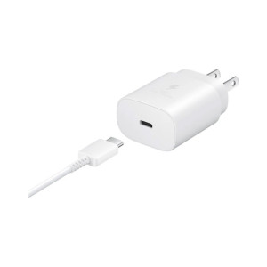 Samsung S21 Series 25W Fast Charging Adapter With Cable White