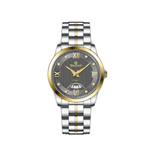 Timezone Verve Pulse Watch For Men Two Tone Gold (TZ-1331)-Grey Timezone Verve Pulse Watch For Men Two Tone Gold (TZ-1331)-Grey