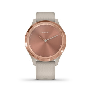 Garmin Vivomove 3S Rose Gold Stainless Steel Bezel Activity Tracking Watch Light Sand With Silicone Band Garmin Vivomove 3S Rose Gold Stainless Steel Bezel Activity Tracking Watch Light Sand With Silicone Band