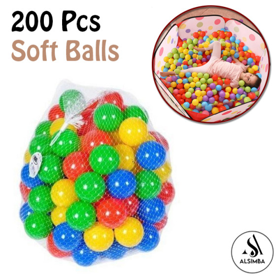iShopping - Alsimba Soft Plastic Tent Balls Set for Play House Tent and Swimming Pool (200-Balls-Set)