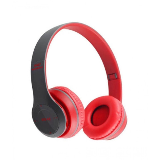 iShopping - MZ Traders Wireless Bluetooth Headsphone Red P47