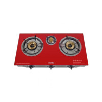 Aardee 3-Burner Gas Stove Red (ARGS-3GB-FFD)