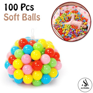 Alsimba Soft Plastic Tent Balls Set for Play House Tent and Swimming Pool (100-Balls-Set)
