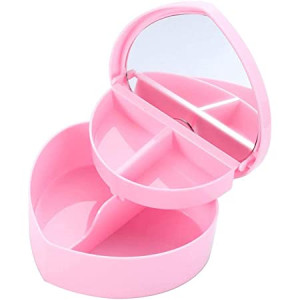 Ferozi Traders 2 Layers Multifunctional Jewelry Box Pink