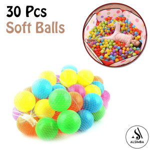 Alsimba Soft Plastic Tent Balls Set for Play House Tent and Swimming Pool (30-Balls-Set)